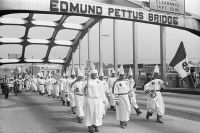 Klan Members Marching Across Edmund Pettus Bridge