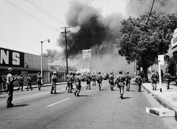 National Guard And Fires In Watts Riots