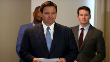 Florida Governor Ron DeSantis Holds News Conference In Surfside