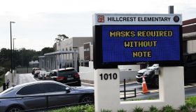 Parents drop their kids off at Hillcrest Elementary school...