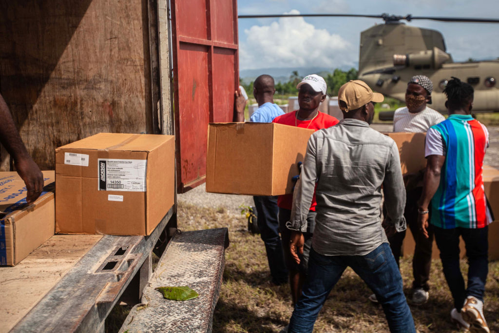 Humanitarian Aid Arrives In Haiti After 7.2 Quake And Tropical Storm