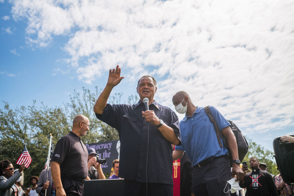 Rev. Jesse Jackson Marches With Local Phoenix Activists To Sen. Sinema's Office