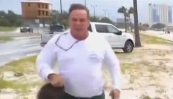 Gulfport, MS white man who ran up on Shaq Brewster live on MSNBC