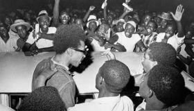 H. Rap Brown Leaving Prison with Cheering Supporters