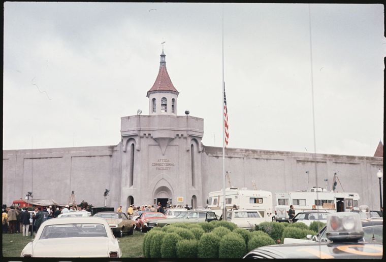 Flag at Half Staff at Correctional Facility