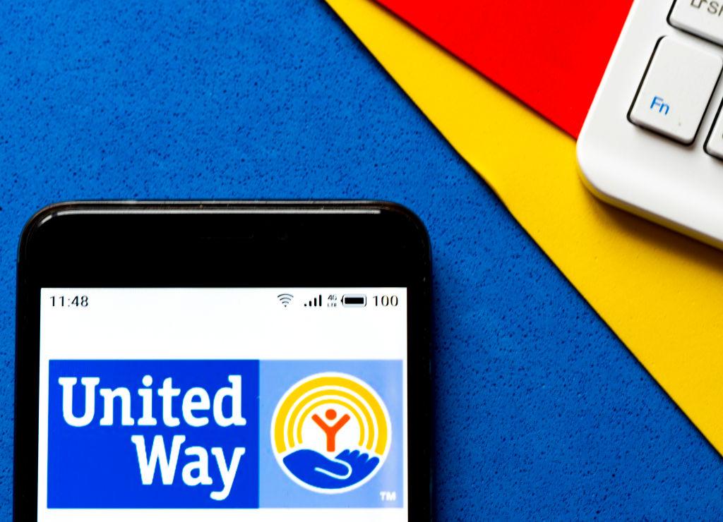 In this photo illustration a United Way of America logo seen...