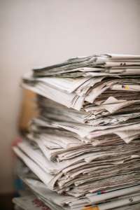 newspaper stack