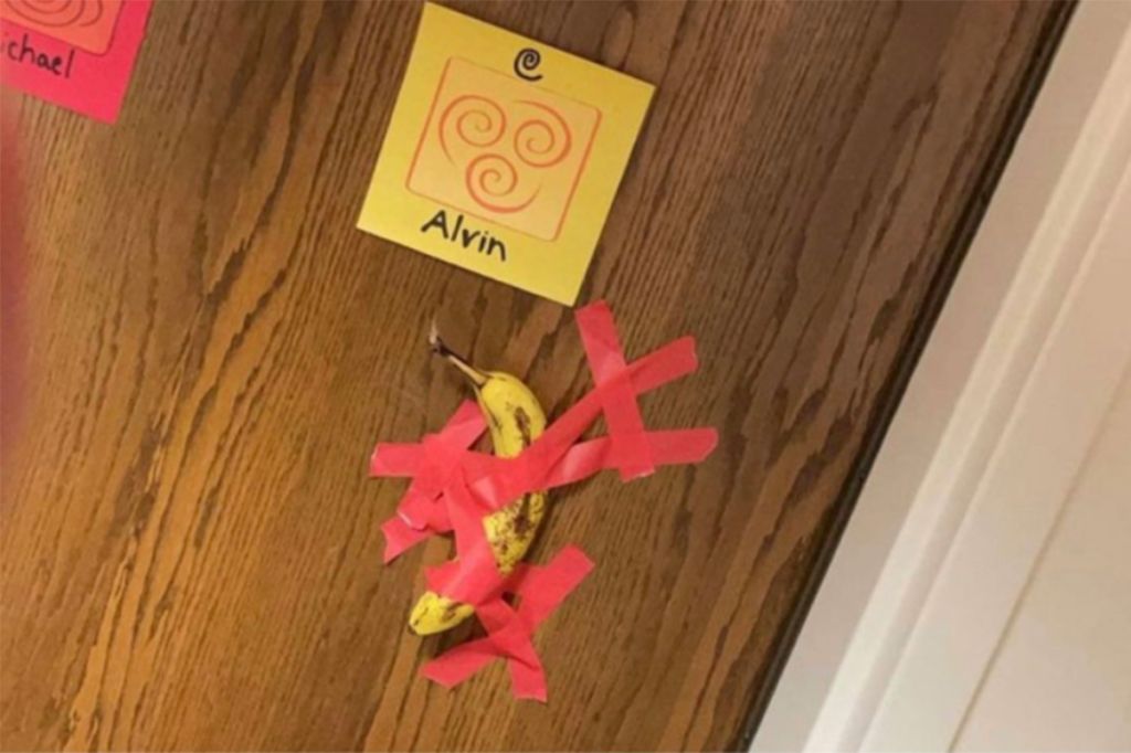 Rhodes College banana taped to Black student's dorm door