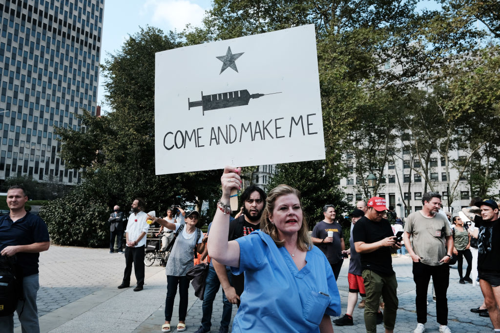 Activists Rally Against New York's COVID-19 Mandates