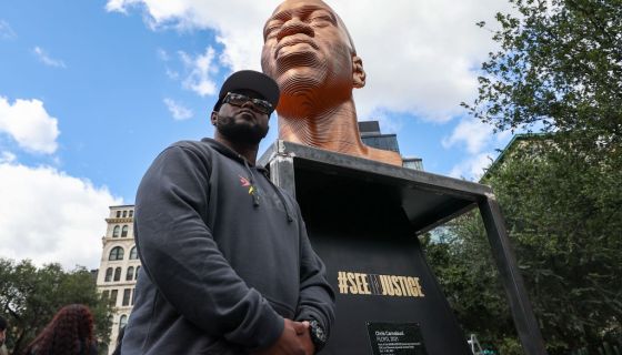 Bronze Bust Of George Floyd In New York City Vandalized For Second Time