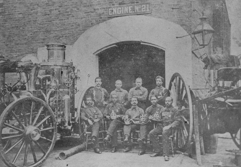 Group Portrait Of Chicago Fire Company