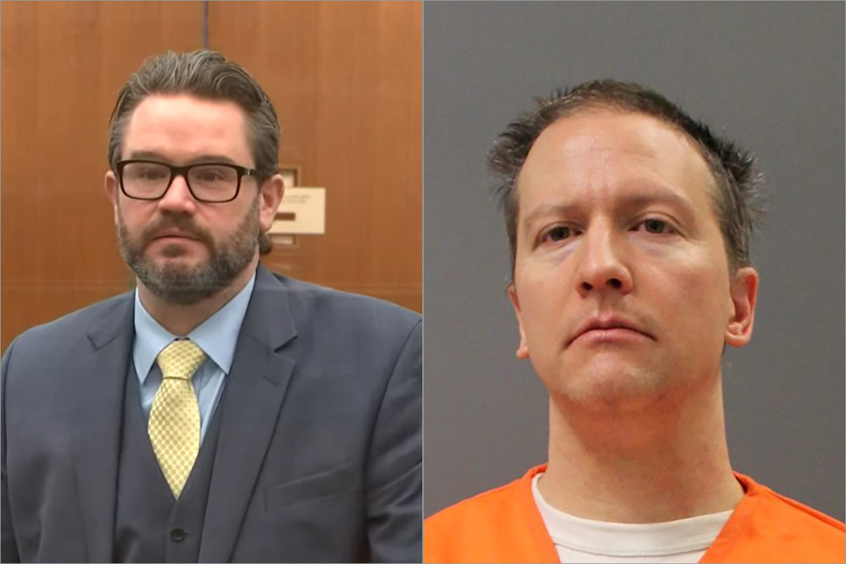 Derek Chauvin and his lawyer Eric Nelson