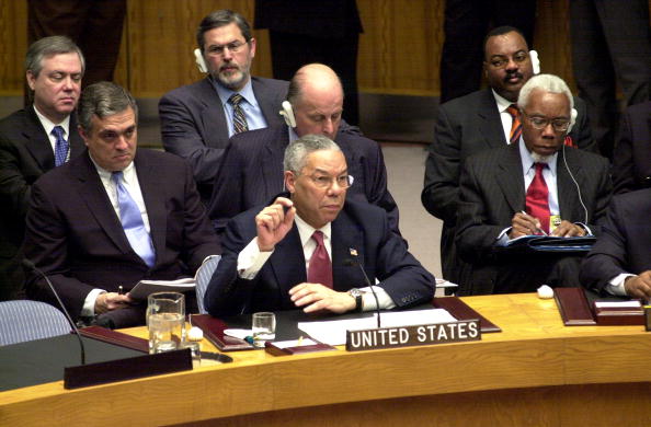 Secretary of State Colin Powell addresses the United Nations