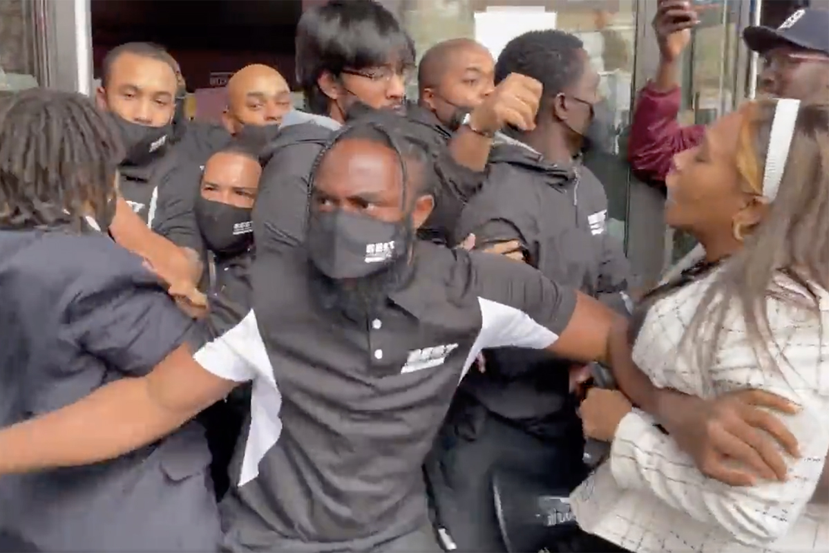 Kyrie Irving anti-vax protest at Barclays Center in Brooklyn