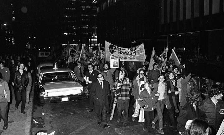 Anti-Nixon Demo At The Waldorf