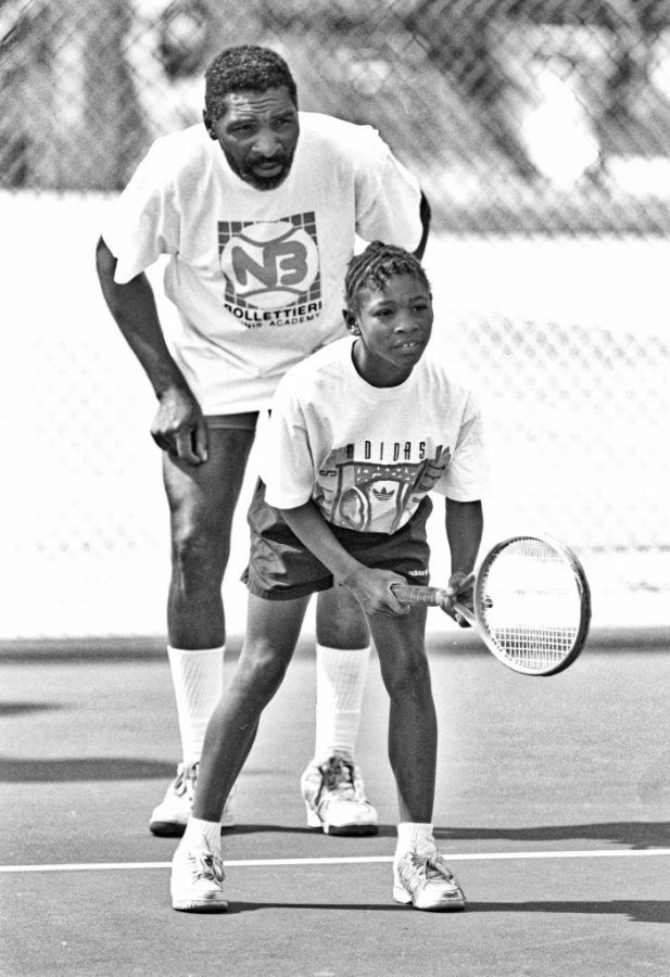 Richard & Serena Williams On Compton Tennis Court