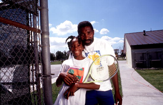 Tennis player Venus Williams poses in 1991 in Compton