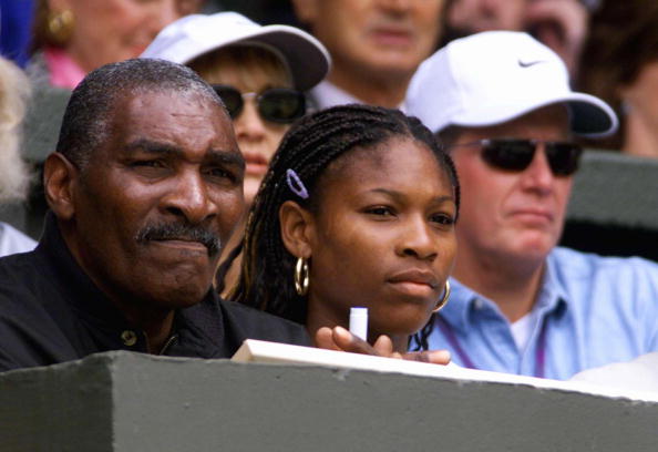 Richard Williams (L) and Serena Williams, respecti