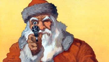 Santa Claus Pointing A Gun