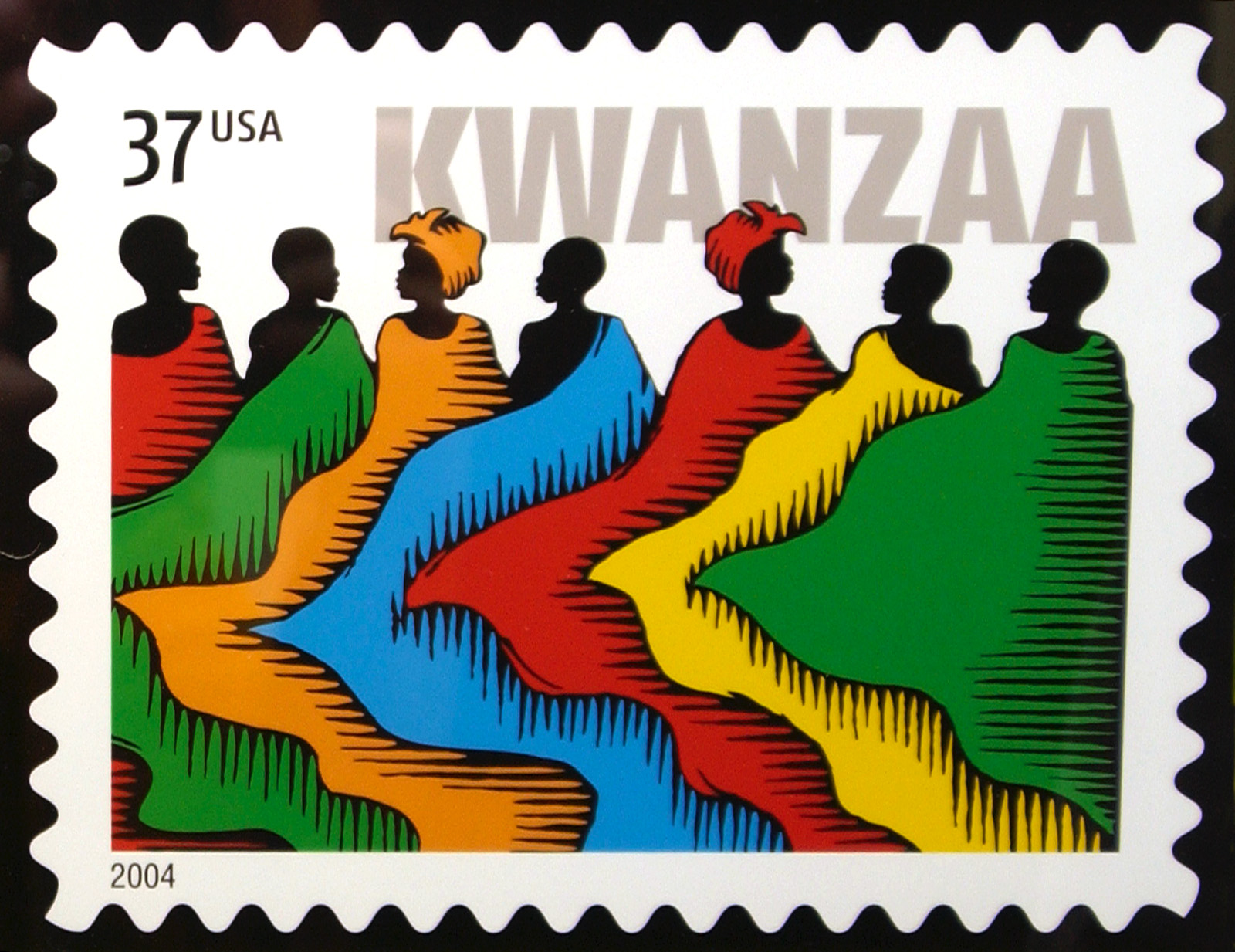 This new Kwanzaa stamp was designed and created by Daniel Minter of Portland.