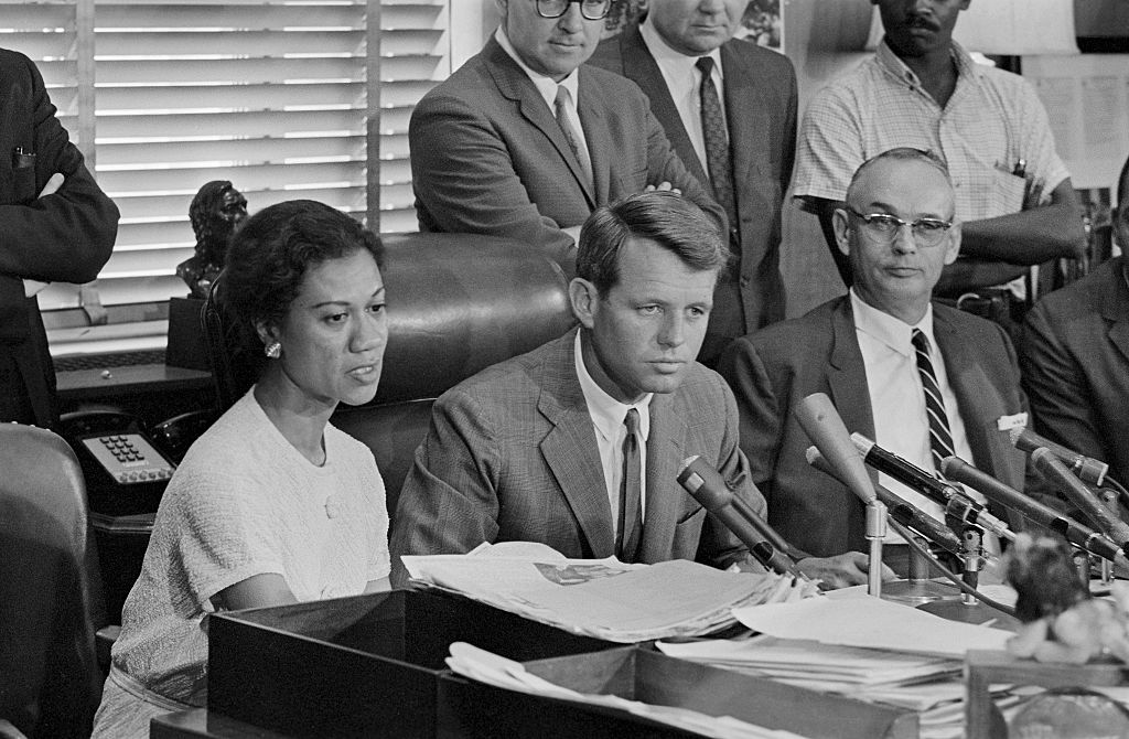 Robert Kennedy Speaking at Press Conference