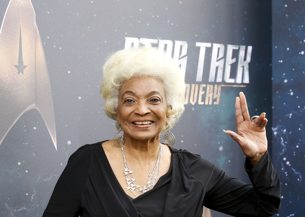Nichelle Nichols, who originated the role of Lt. Uhura, poses at the premiere of "Star Trek: Discovery" Premiere Of CBS's "Star Trek: Discovery" - Arrivals