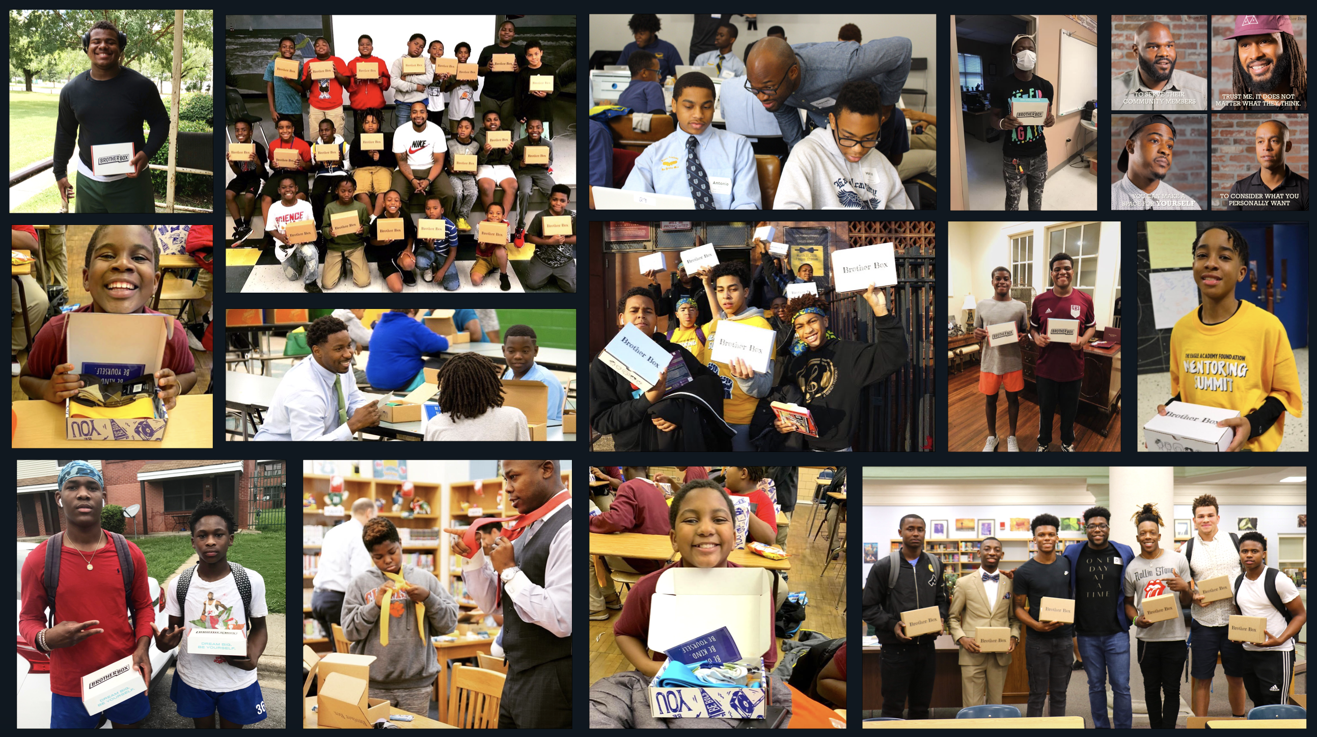 Brother Box, organization that creates inspirational care packages for Black boys across the country.