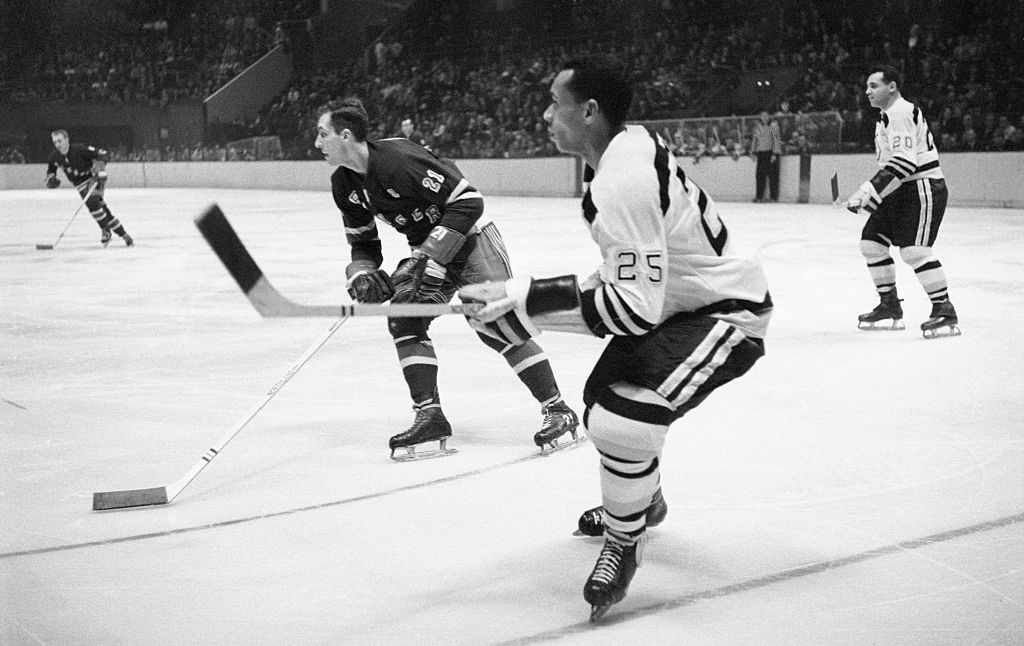 Willie O'Ree Playing Hockey