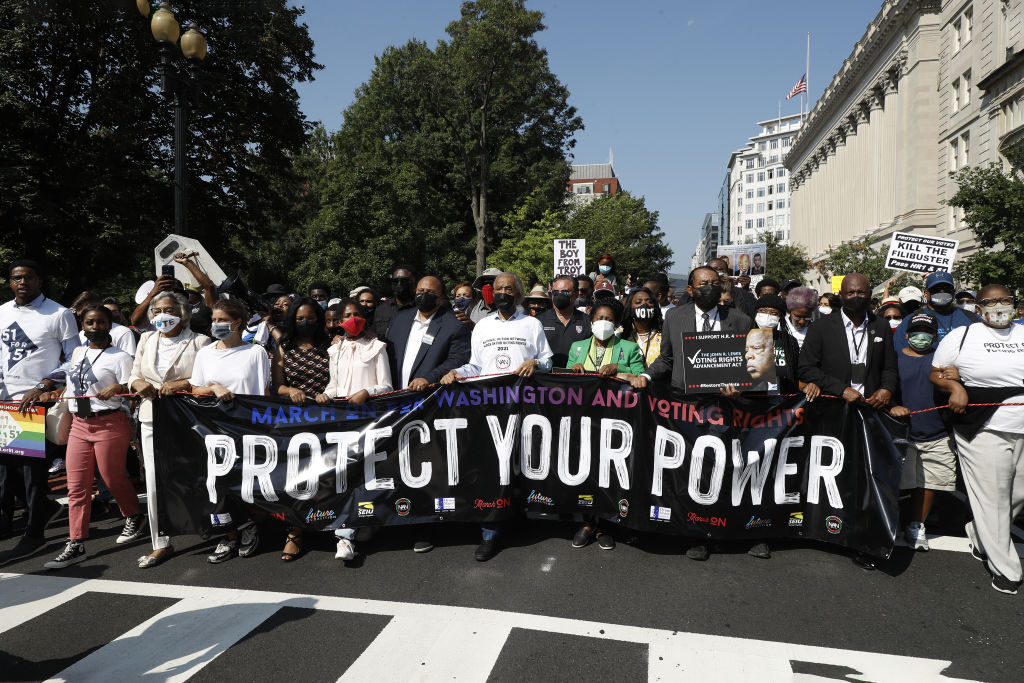 âMarch On For Voting Rightsâ demonstration in Washington