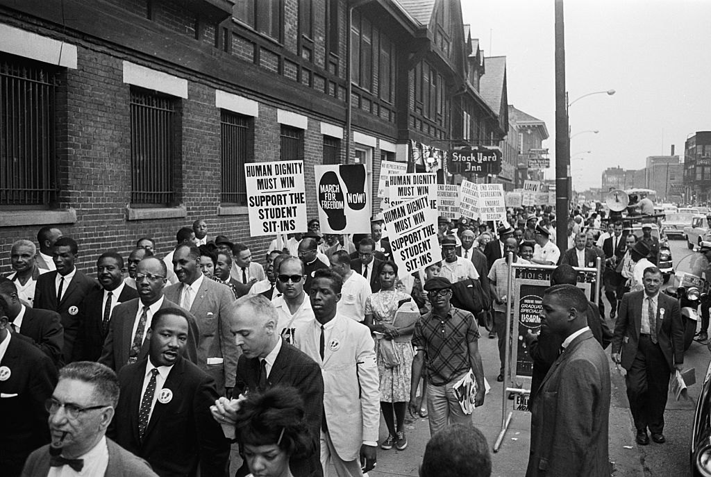 Demonstrators Outside 1960 Republican Convention