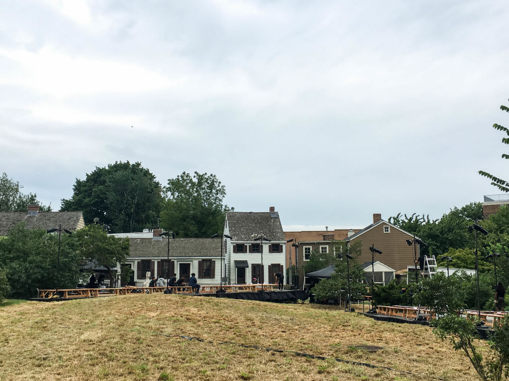 The historic houses and gardens of the Weeksville Heritage Center in the heart of Brooklyn were a fitting backdrop for the Pyer Moss Spring Summer fashion show.