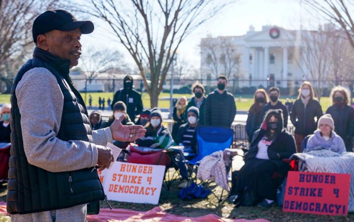 Hunger Striking Students Converge On White House To Demand Passage Of Freedom To Vote Act