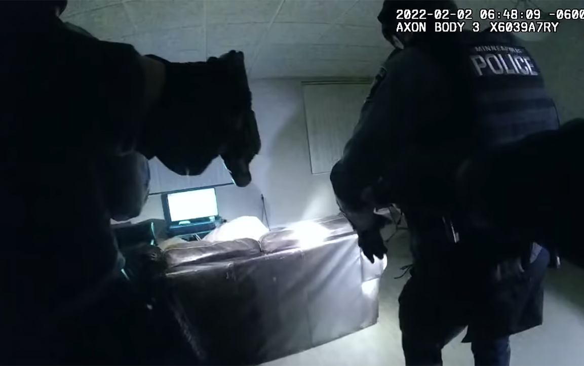 Amir Locke bodycam video footage of Minneapolis Police shooting and killing him