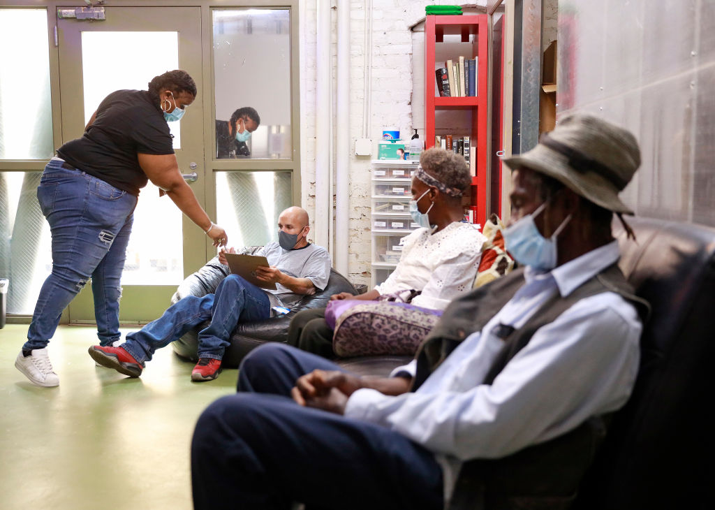 Darren Willett, PhD | Director Center for Harm Reduction. Documenting programs at the Center for Harm Reduction on skid row, including needle exchange (photos of employees only), work program, and people visiting the space.