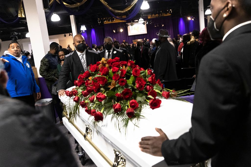 Attendees At Amir Locke's Funeral Carry His Body In A Casket