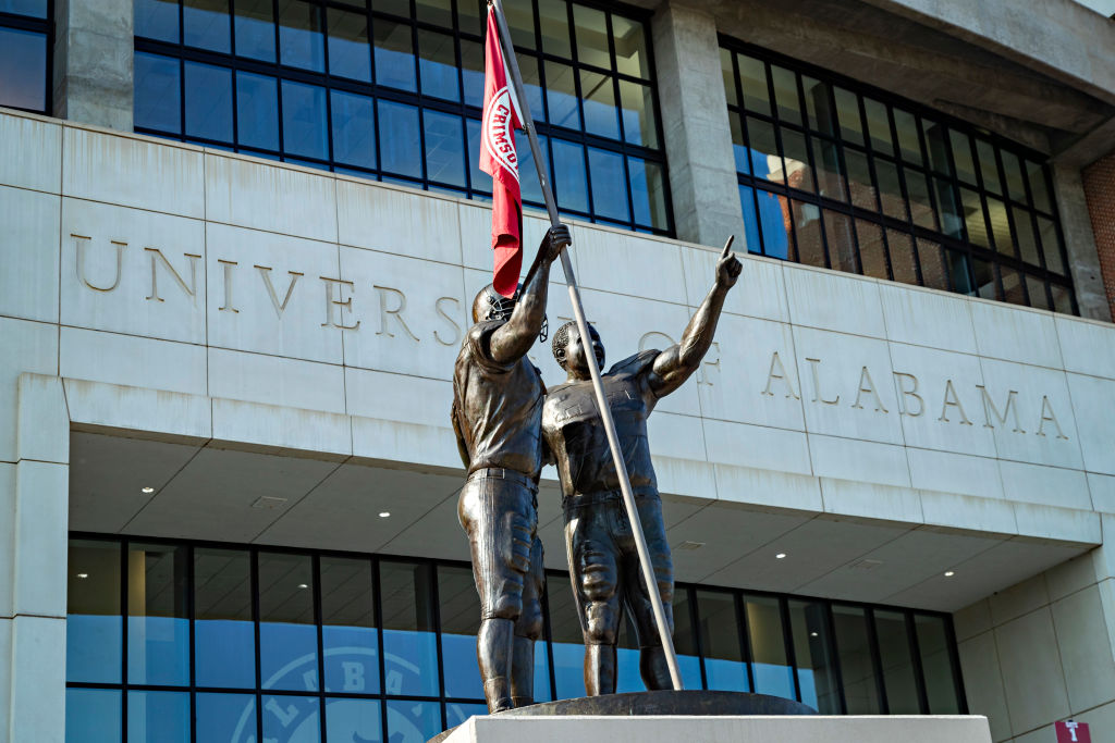 Statues In Front Of The University of Alabama