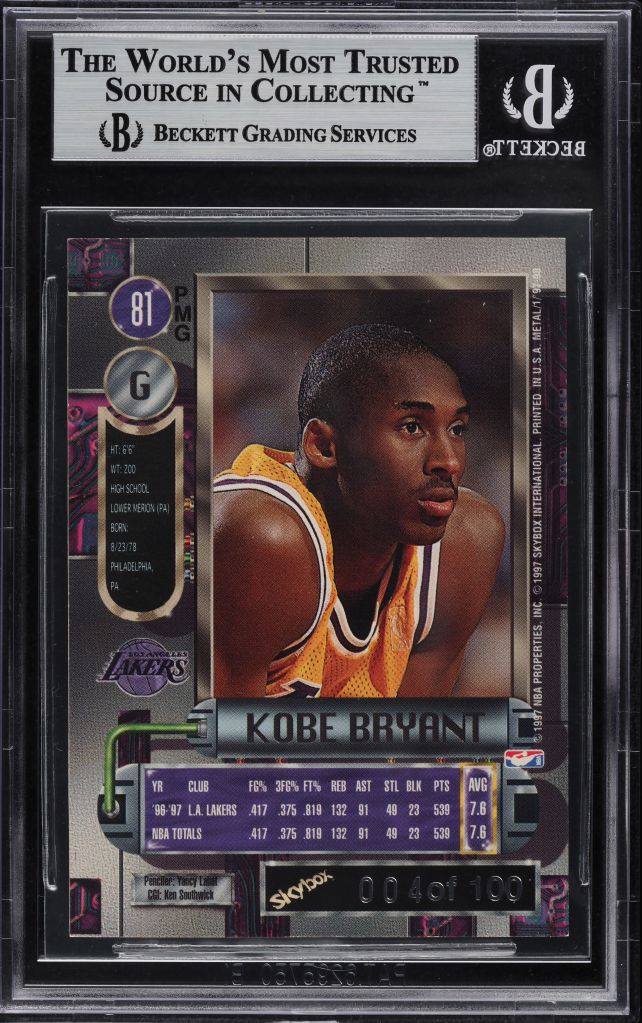Lakers News: Rare Kobe Bryant Rookie Card Will Be Auctioned As Part Of  150-Card Collection On Aug. 24