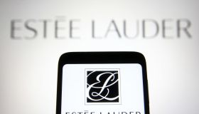 In this photo illustration, the Estee Lauder Companies logo...