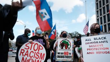 Haitian Community Protests Outside ICE Office Demanding End To Deportations
