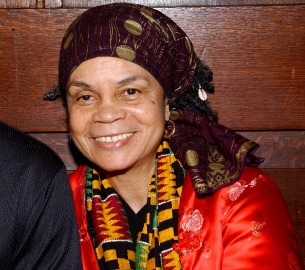Poet Sonia Sanchez is on hand at the MADRE presentation of 