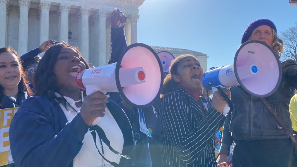 BLSA students rallying for Ketanji Brown Jackson