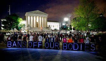 MoveOn And Abortion Access Activists Rally Outside SCOTUS To Demand Keep The #BansOffOurBodies