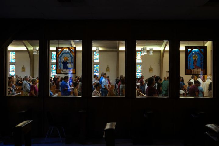People Attend a Prayer Vigil in Uvalde Texas