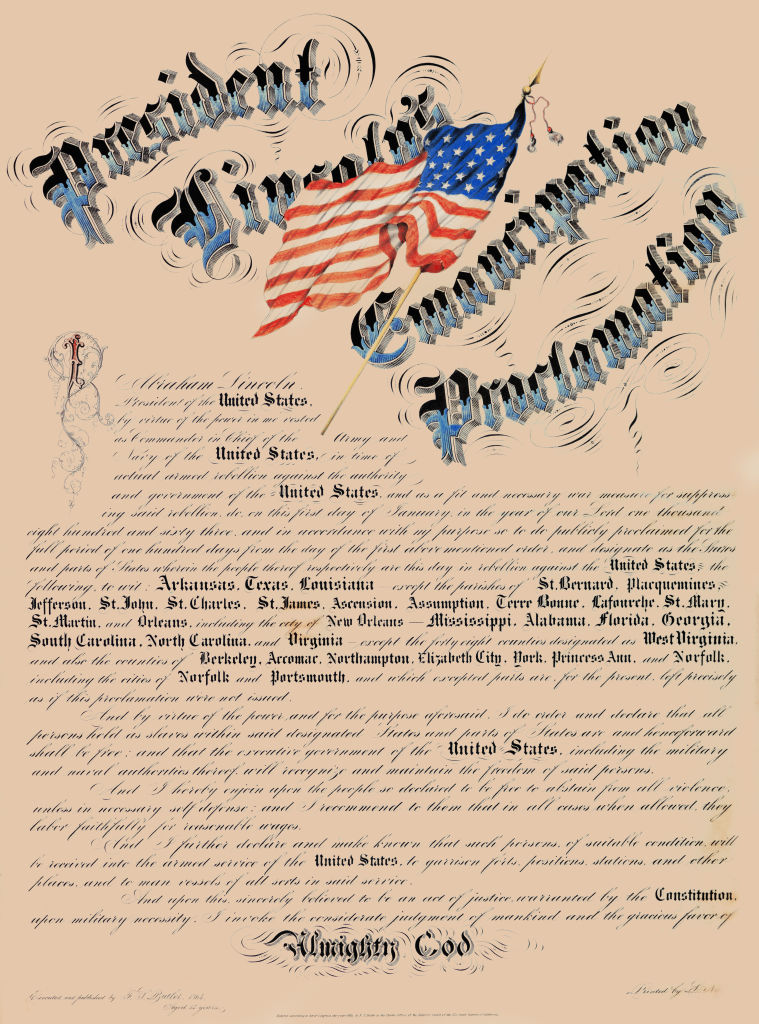 President Lincoln's emancipation proclamation