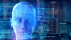 Artificial Intelligence hologram robot