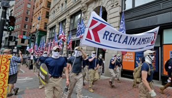 White supremacist march thru Boston