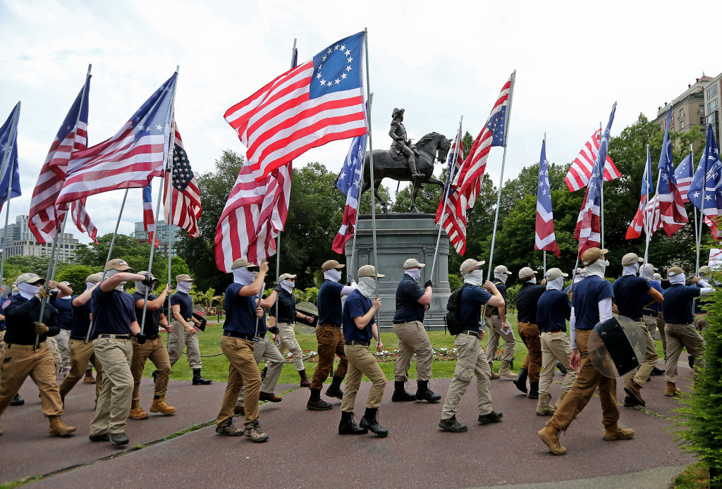 White supremacist march thru Boston