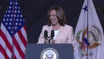 Vice President Kamala Harris addresses 2022 NAACP Convention in Atlantic City, New Jersey, on July 18, 2022