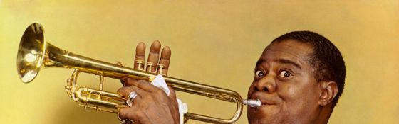 Vintage Louis Armstrong Satchmo Trumpet Jazz T-shirt sz L