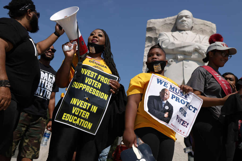 Activists Join Freedom Friday March At MLK Memorial In Washington, DC